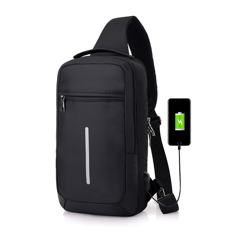 USB Charging Sport Sling Anti-Theft Shoulder Bag