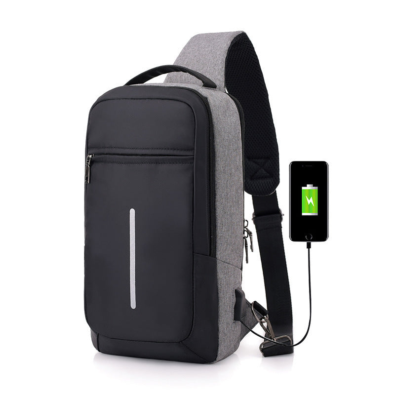 USB Charging Sport Sling Anti-Theft Shoulder Bag
