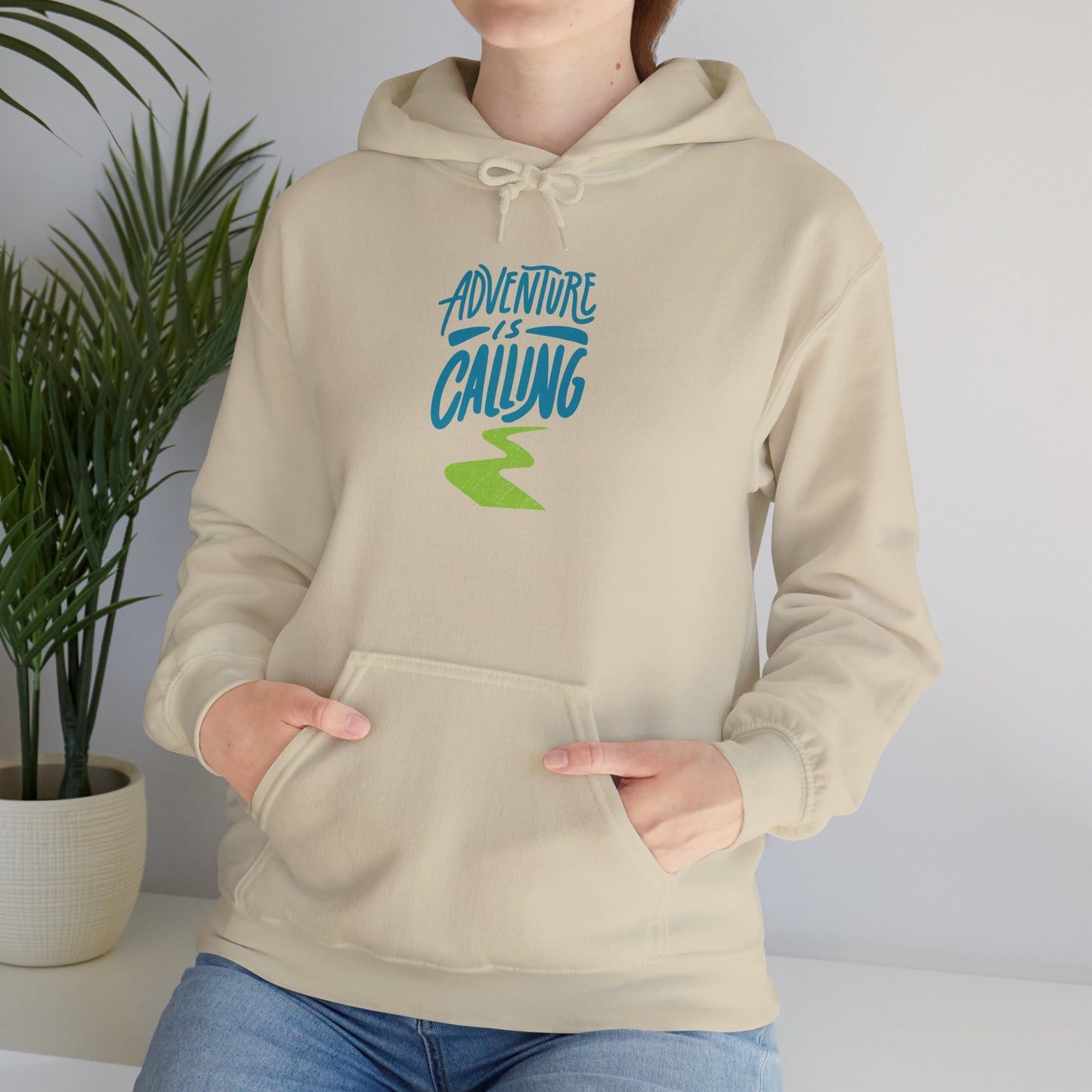 Adventures Calling Heavy Blend Hooded Sweatshirt – Cozy Comfort for Every Adventure