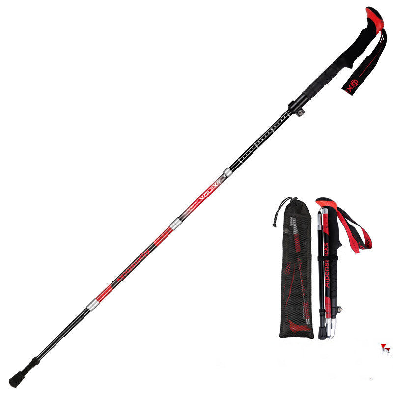 Carbon Fiber Trekking Pole – Lightweight 5-Section Hiking Walking Stick