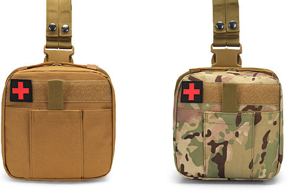 Tactical Drop Leg Strap First Aid Kit Multifunctional Pouch Outdoors Camping and Hiking