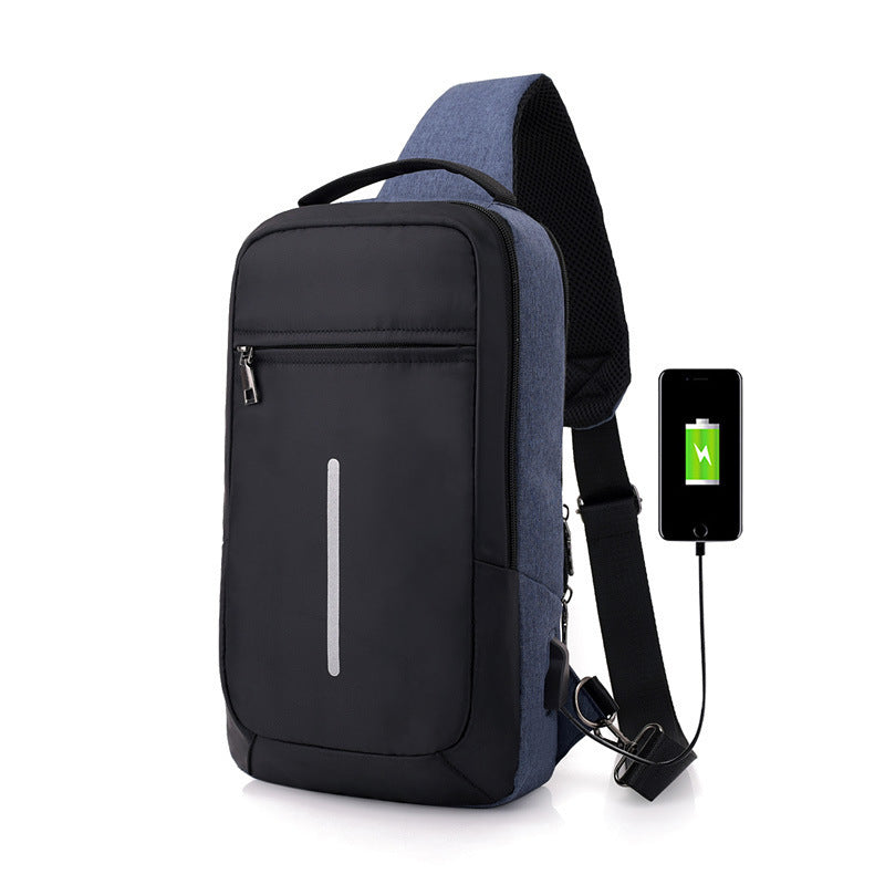 USB Charging Sport Sling Anti-Theft Shoulder Bag