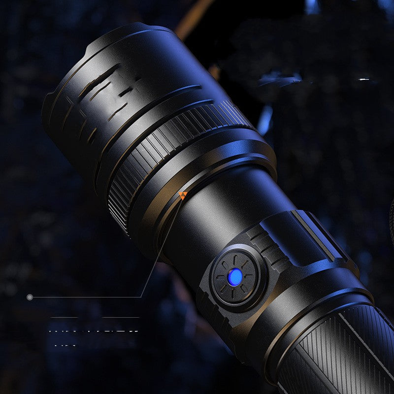 Telescopic Focusing Aluminum Alloy Rechargeable Flashlight