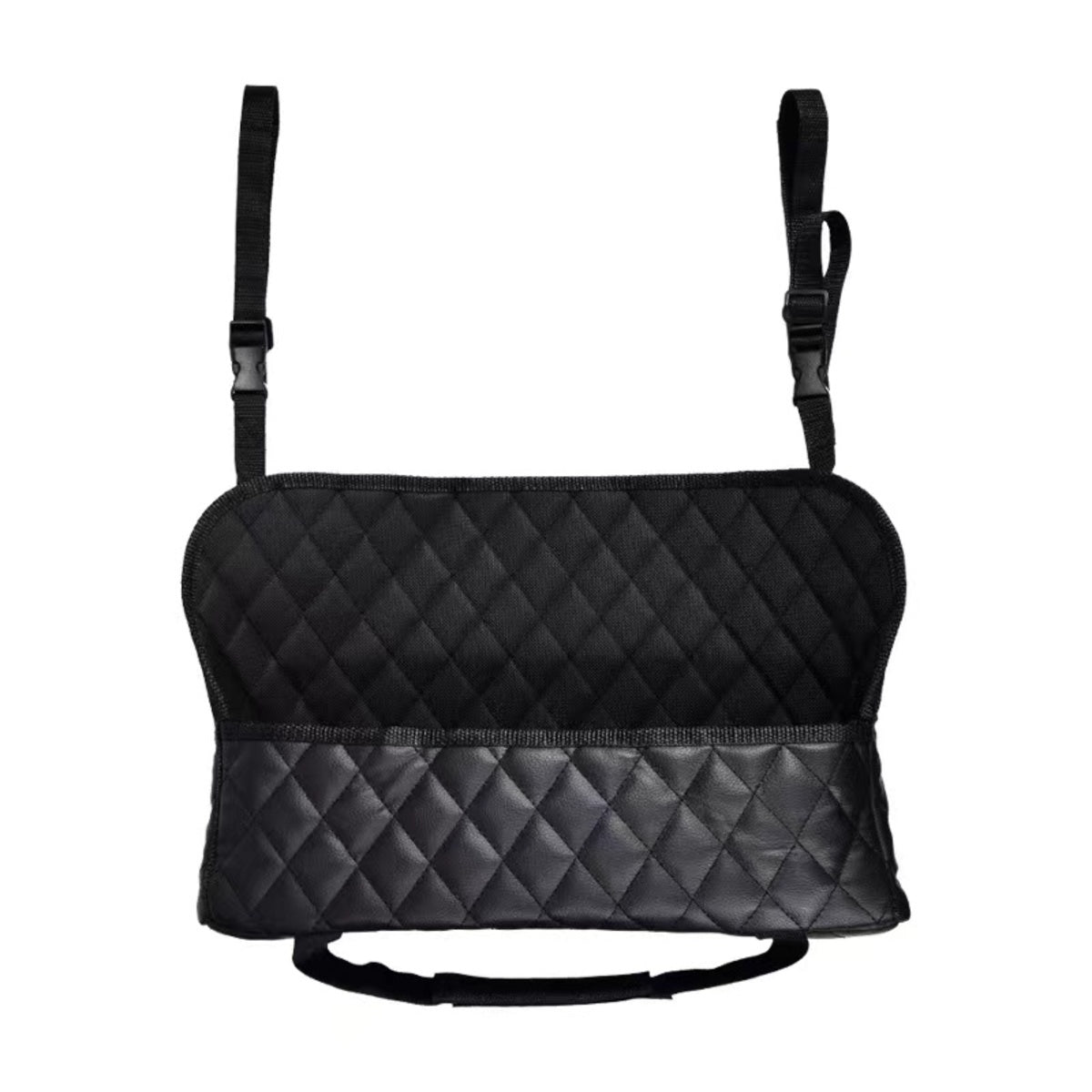 Car Net Pocket Handbag Holder, Seat Organizer PU Leather Pocket, Large Capacity Storage Bag For Purse Purse Holder For Car Between Seats, Car Back Leather Back Organizer Mesh Large Capacity Bag