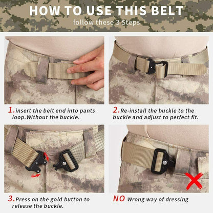 Men's Military Tactical Belt Waistband Hiking