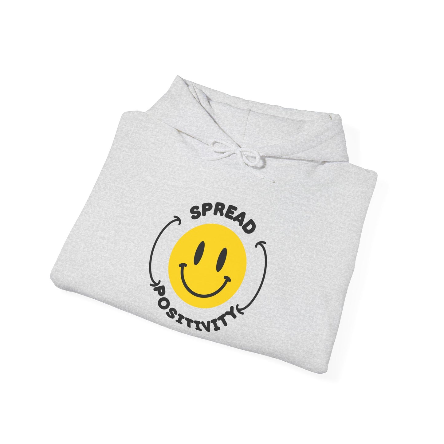 Spread Positivity Heavy Blend Hooded Sweatshirt – Classic Fit, Soft & Warm, Ethically Sourced Cotton, Hoodie for Cold Weather