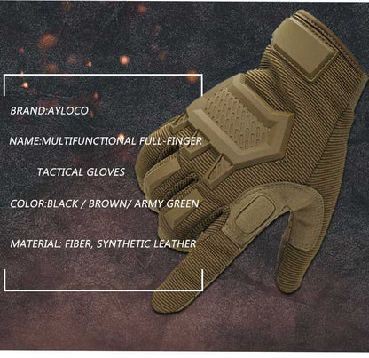 Military Grade Protective Tactical Hard Knuckled Gloves for Shooting and Outdoors Sports