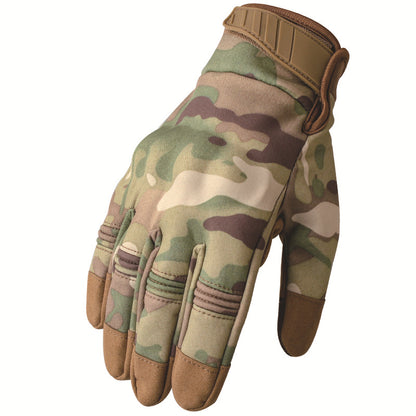 Adjustable Tactical Touch Screen Full Finger Gloves Army Military