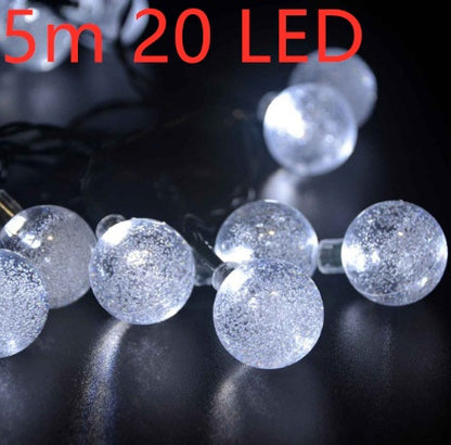 Crystal solar power led lamp string lights solar garden outdoor decoration