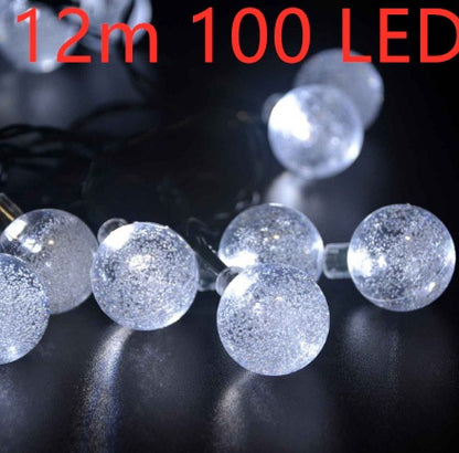 Crystal solar power led lamp string lights solar garden outdoor decoration