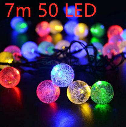 Crystal solar power led lamp string lights solar garden outdoor decoration