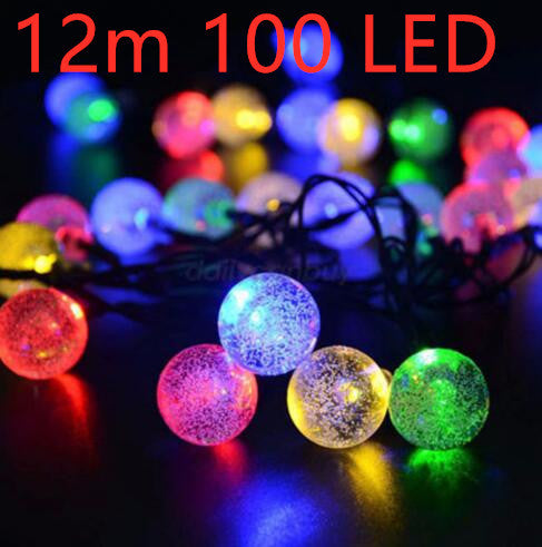 Crystal solar power led lamp string lights solar garden outdoor decoration