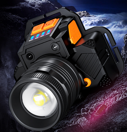 L2 Strong Light Zoom Headlight USB Charging Induction LED Light Night Flashlight