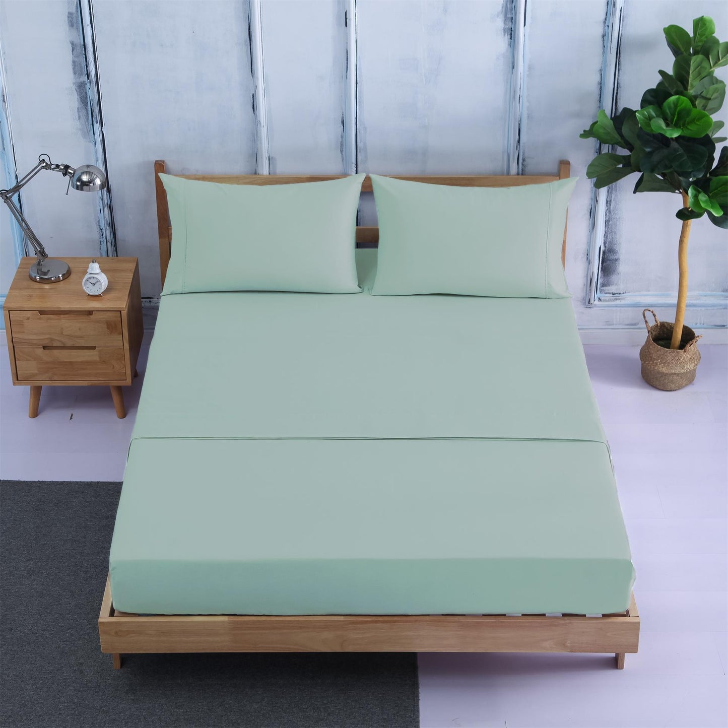 Soft Breathable Cotton Solid Color Bed Sheets