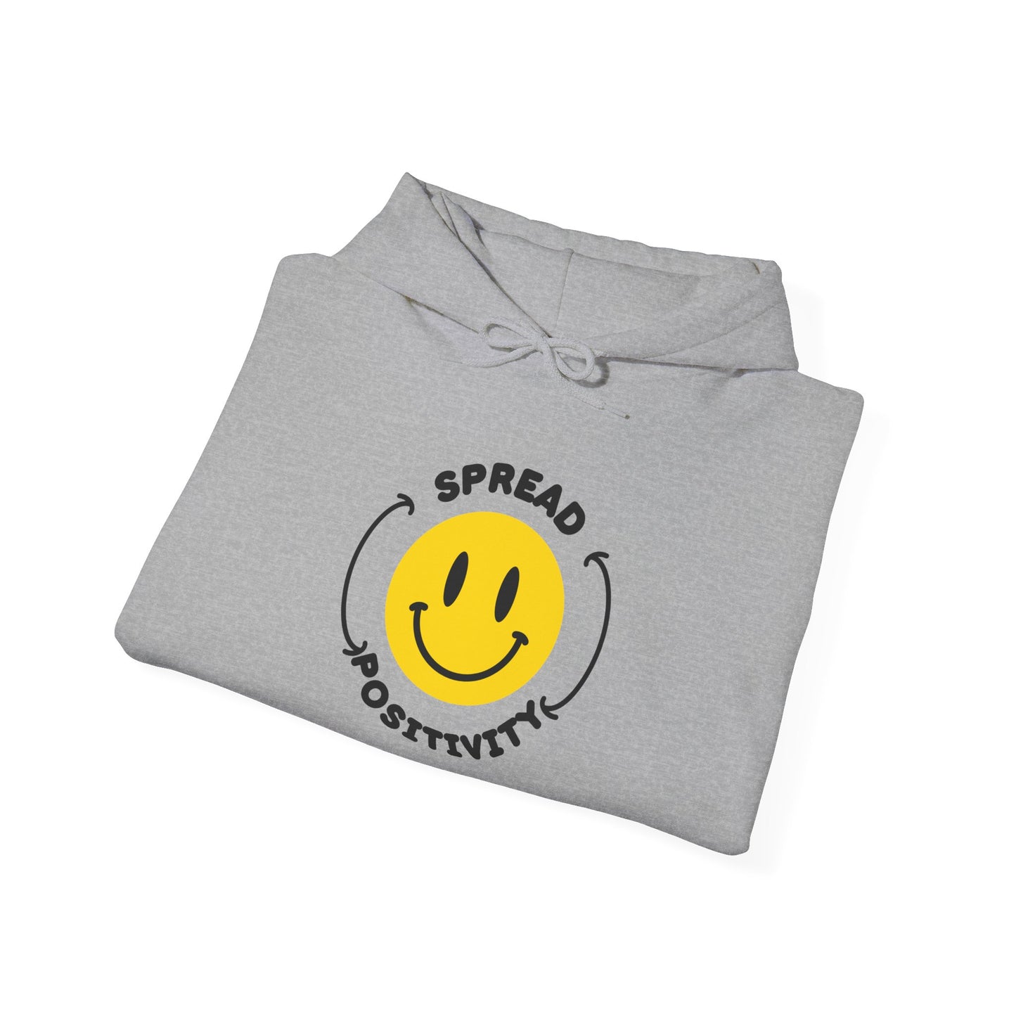 Spread Positivity Heavy Blend Hooded Sweatshirt – Classic Fit, Soft & Warm, Ethically Sourced Cotton, Hoodie for Cold Weather