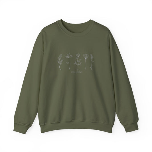 "Wildflowers" Unisex Heavy Blend™ Crewneck Sweatshirt - Soft, Durable, and Sustainable Comfort for All Seasons