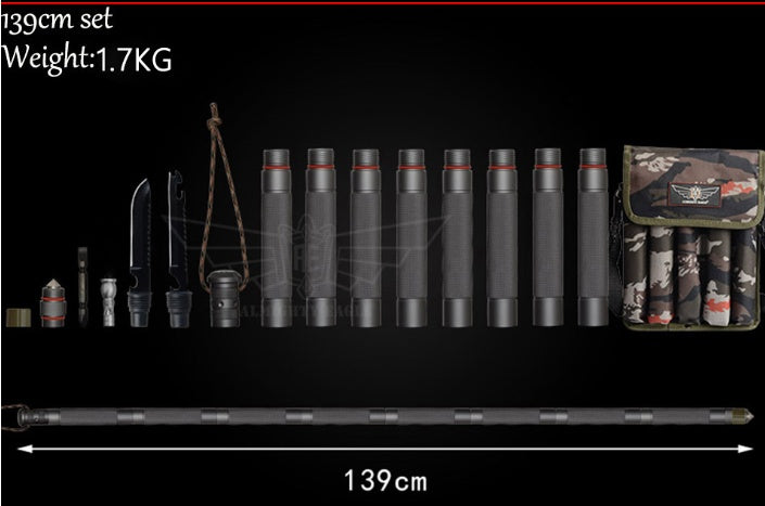 Tactical Hiking Walking Stick – Multifunctional Outdoor Defense Alpenstock