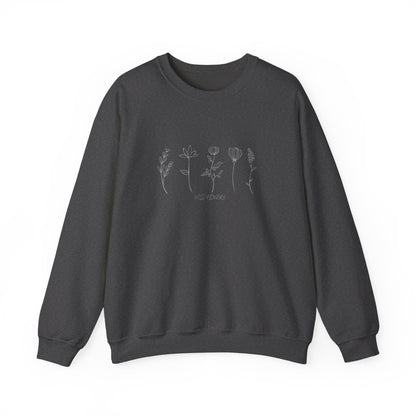 "Wildflowers" Unisex Heavy Blend™ Crewneck Sweatshirt - Soft, Durable, and Sustainable Comfort for All Seasons