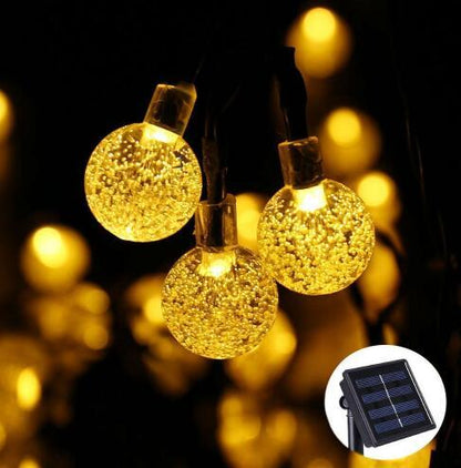 Crystal solar power led lamp string lights solar garden outdoor decoration