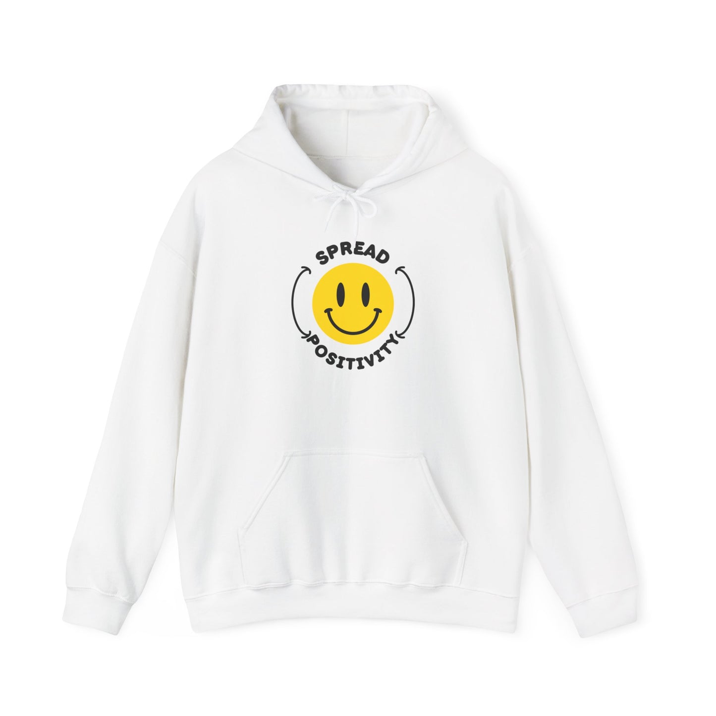 Spread Positivity Heavy Blend Hooded Sweatshirt – Classic Fit, Soft & Warm, Ethically Sourced Cotton, Hoodie for Cold Weather