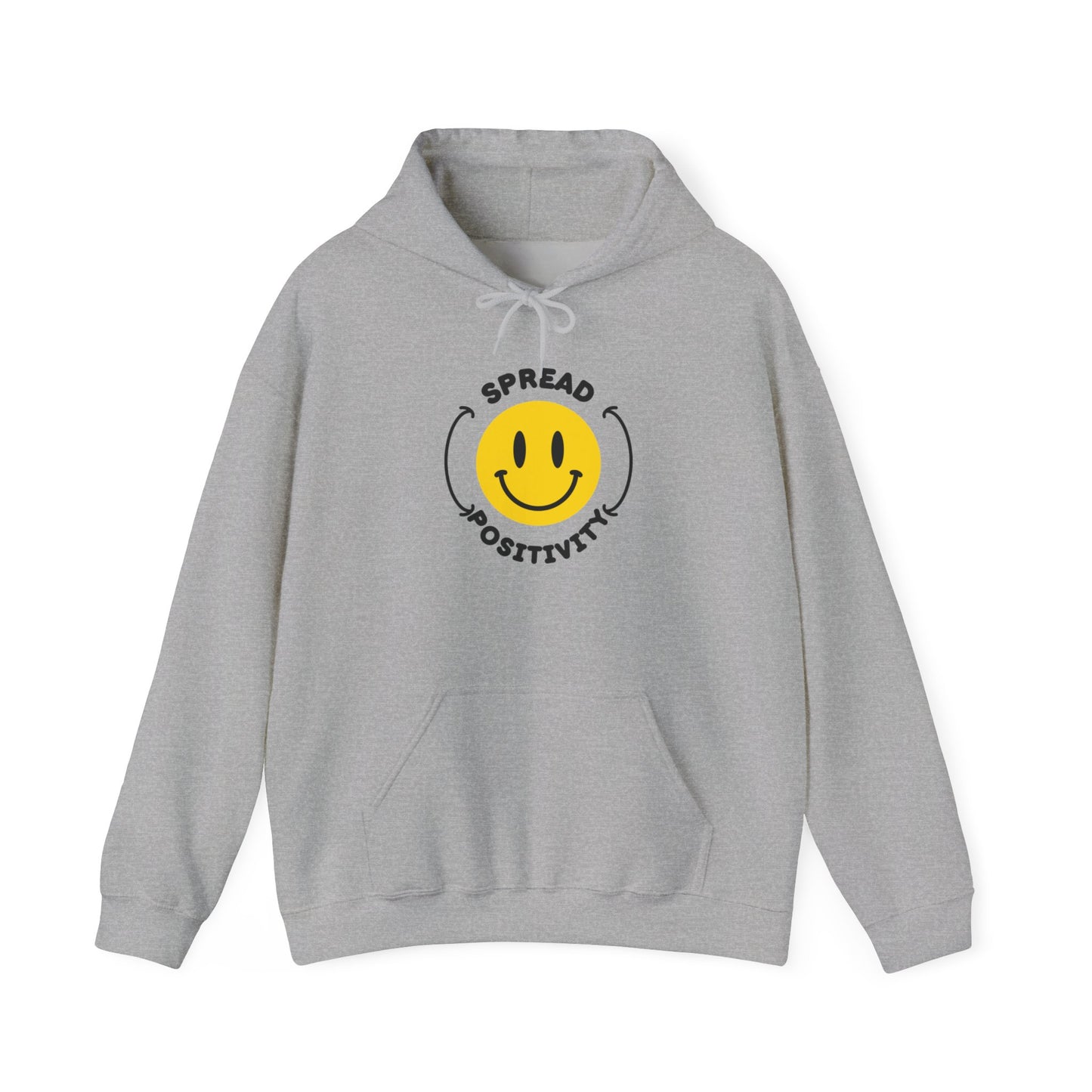 Spread Positivity Heavy Blend Hooded Sweatshirt – Classic Fit, Soft & Warm, Ethically Sourced Cotton, Hoodie for Cold Weather