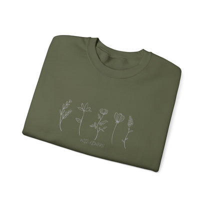 "Wildflowers" Unisex Heavy Blend™ Crewneck Sweatshirt - Soft, Durable, and Sustainable Comfort for All Seasons