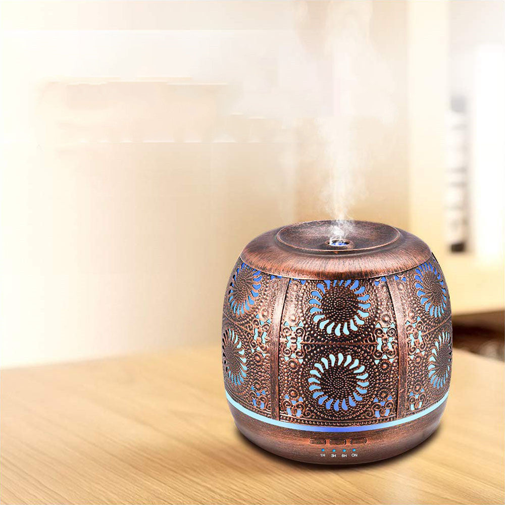 Retro Home Aroma Diffuser Essential Oil Lamp Bronze