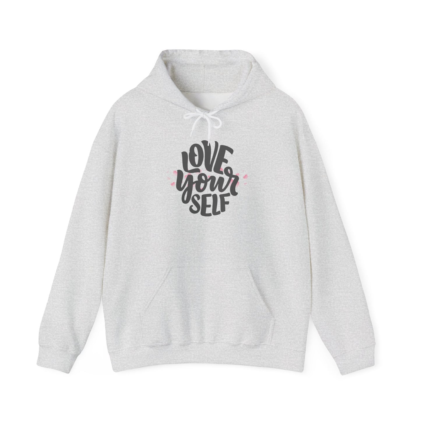 Love Yourself Heavy Blend Hooded Sweatshirt - Cozy Unisex Hoodie, Soft Cotton-Polyester Fabric, Kangaroo Pocket, Sustainable and Ethically Made