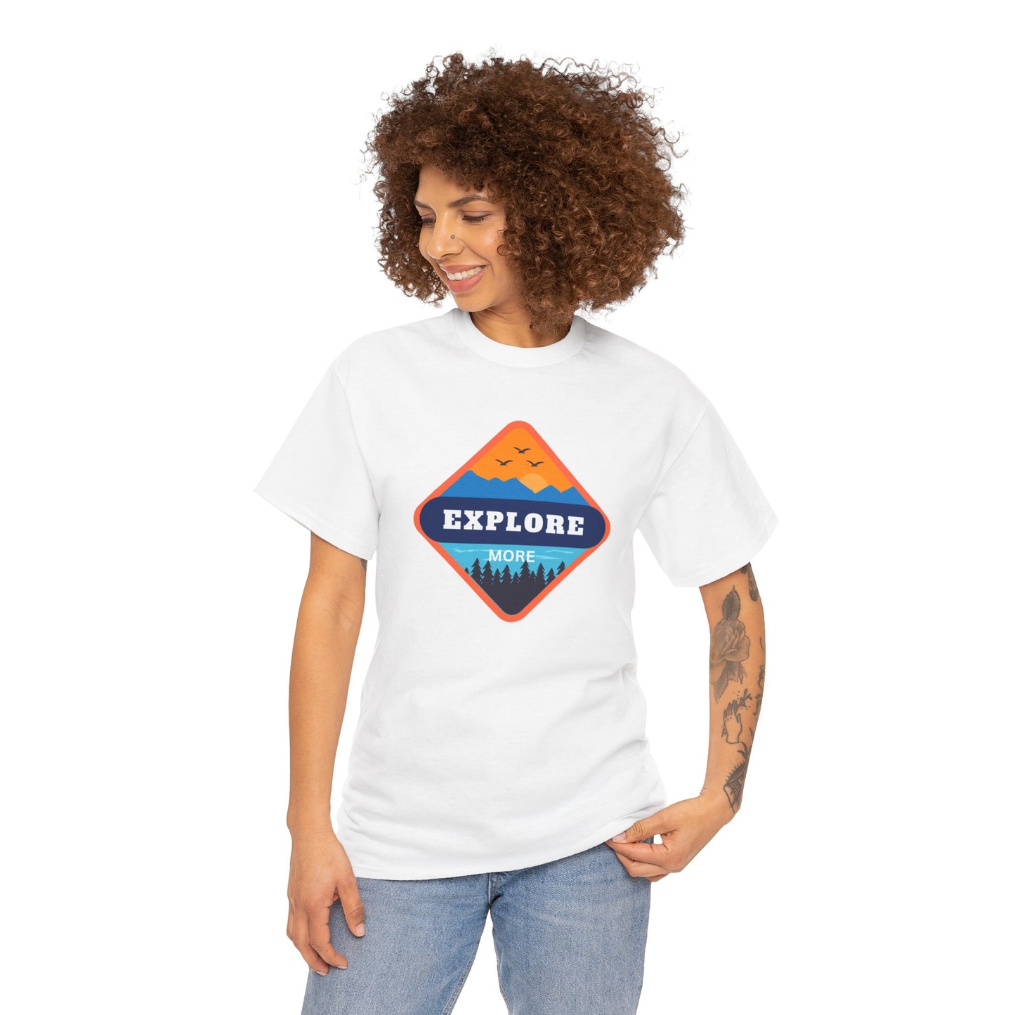 Explore More Heavy Cotton Tee – Classic Comfort & Style