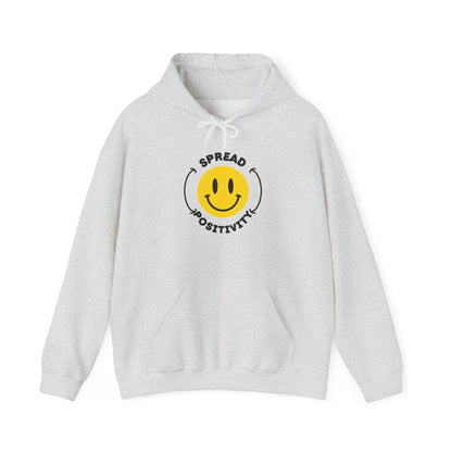 Spread Positivity Heavy Blend Hooded Sweatshirt – Classic Fit, Soft & Warm, Ethically Sourced Cotton, Hoodie for Cold Weather