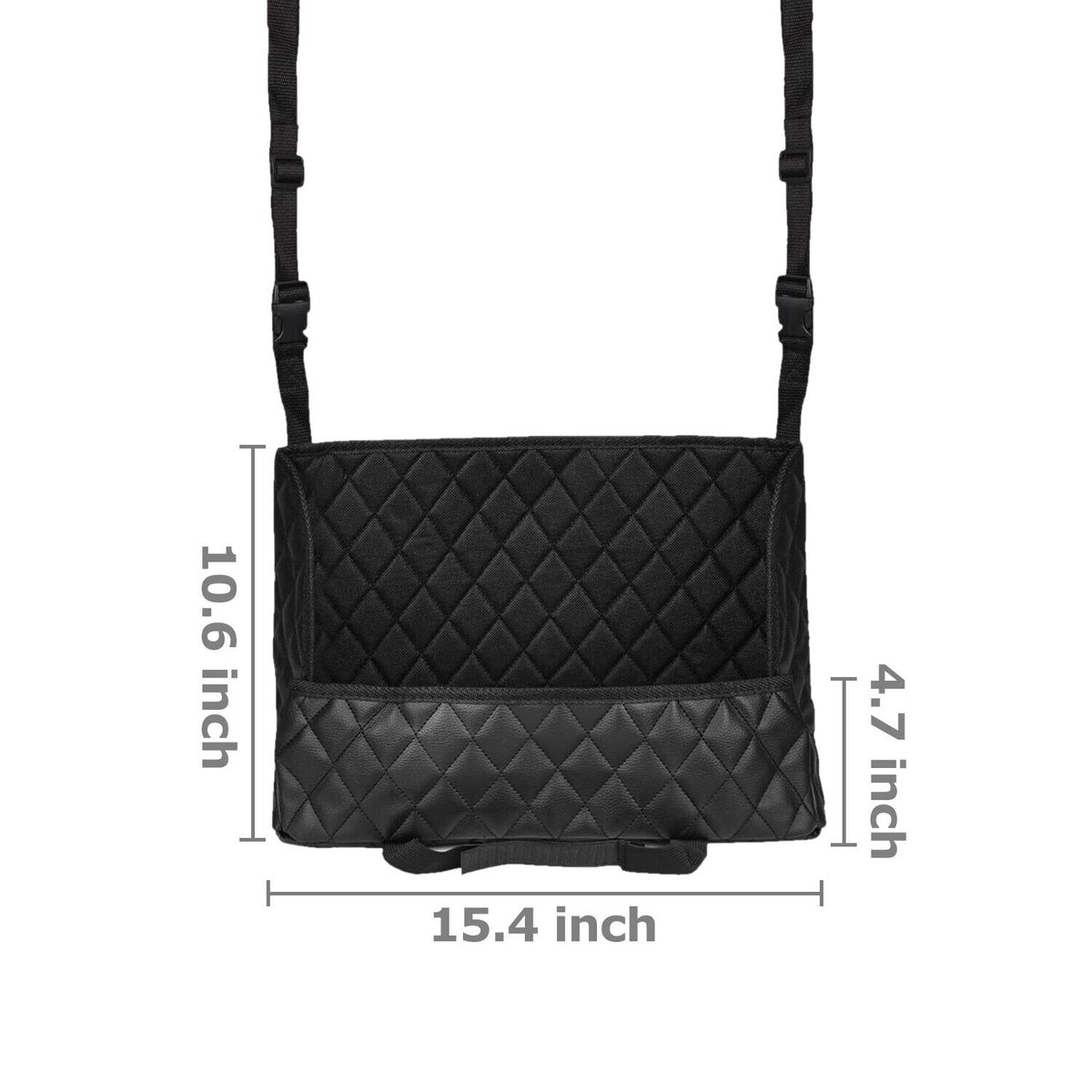 Car Net Pocket Handbag Holder, Seat Organizer PU Leather Pocket, Large Capacity Storage Bag For Purse Purse Holder For Car Between Seats,  Car Back Leather Back Organizer Mesh Large Capacity Bag