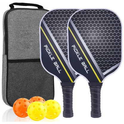 Carbon Fiber Pickleball Set with Two Paddles Suction Carrying Case Balls