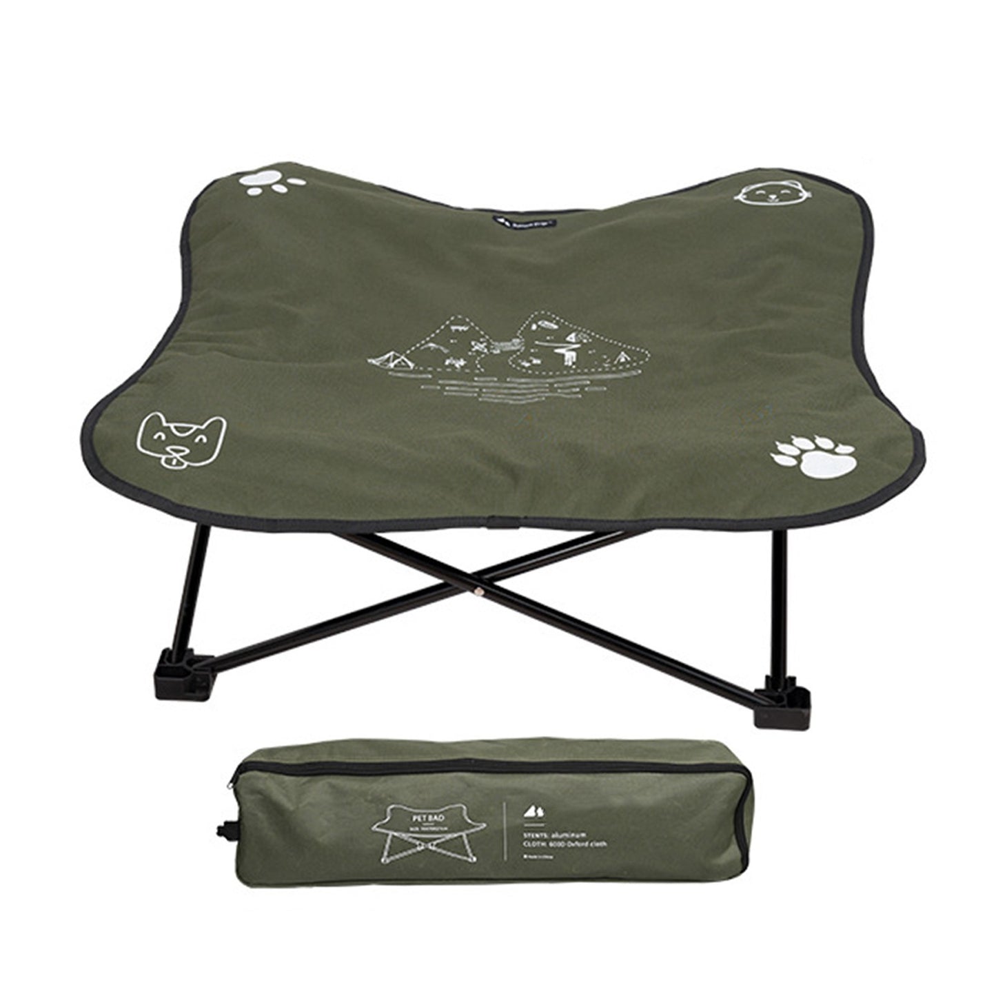 Outdoor detachable and washable pet folding bed