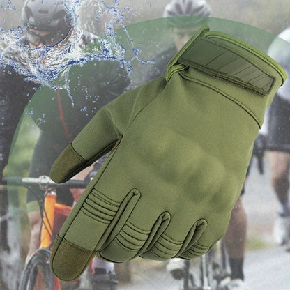 Adjustable Tactical Touch Screen Full Finger Gloves Army Military