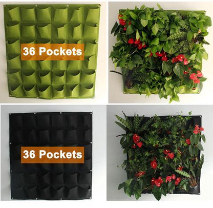 Wall Mount Hanging Planting Bags Home Supplies Multi Pockets DIY Grow Bag Planter Vertical Growing Vegetable Living Garden Bag