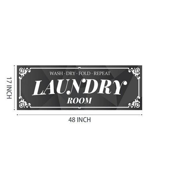 Laundry Room Rug Runner, Light Grey Runner Rug Laundry Rug Non Slip Waterproof Washable Laundry Mat - Laundry Mat Rug Runner For Laundry Room Hallway Bathroom Kitchen Floor