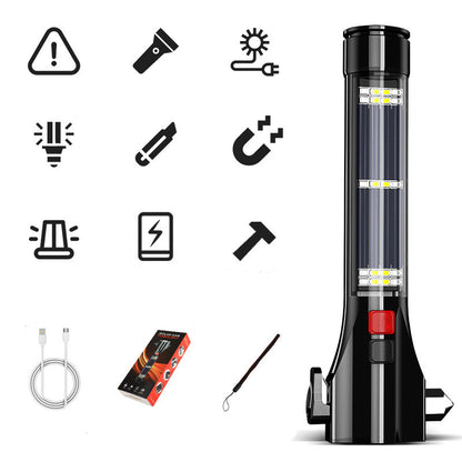 Multifunctional Strong Light Flashlight Car Safety Cone